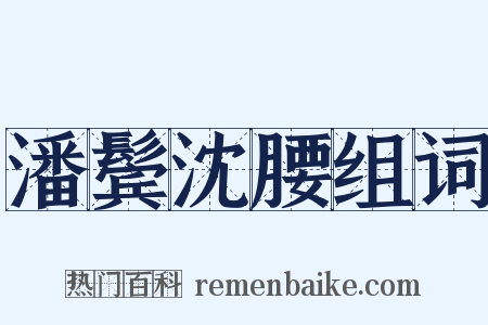 潘鬓沈腰组词是什么意思的图片